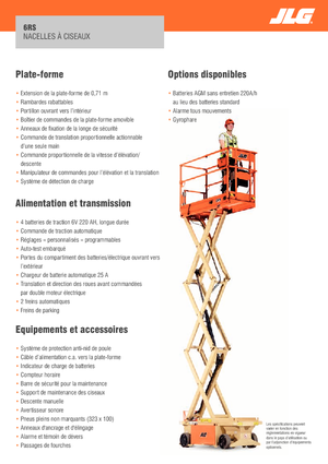 Wheeled scissor lifts JLG 6RS