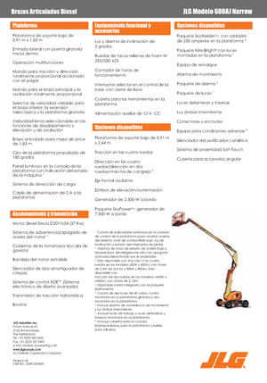 Wheeled Articulating Boom Lifts JLG 600AJ