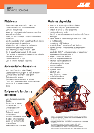 Wheeled Telescopic Boom Lifts JLG 660SJ