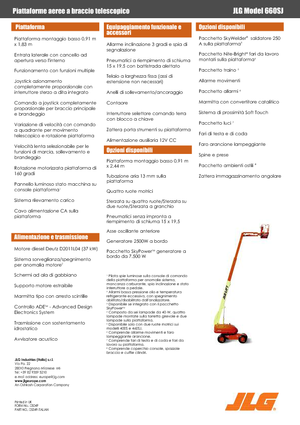 Wheeled Telescopic Boom Lifts JLG 660 SJ
