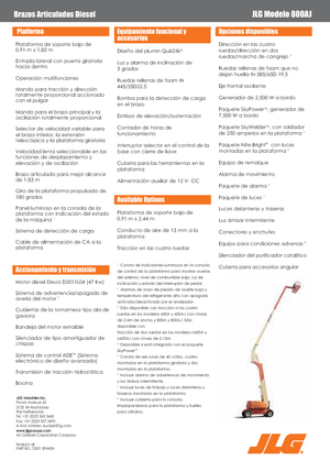 Wheeled Articulating Boom Lifts JLG 800AJ