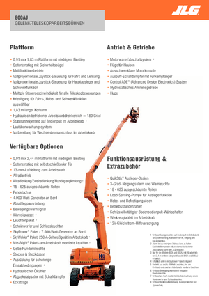 Wheeled Articulating Boom Lifts JLG 800AJ