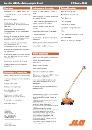 Wheeled Telescopic Boom Lifts JLG 800S