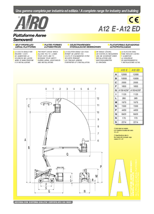 Wheeled Articulating Boom Lifts AIRO A12 E