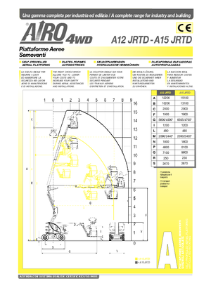 Tekerlekli Mafsall Bomlu Asansörler AIRO A 12 JRTD