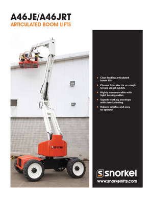 Wheeled Articulating Boom Lifts Snorkel A46JRT