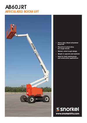 Wheeled Articulating Boom Lifts Snorkel A62JRT