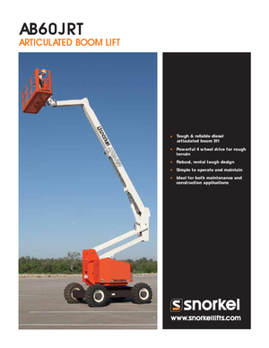 Wheeled Articulating Boom Lifts Snorkel A62JRT