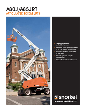 Wheeled Articulating Boom Lifts Snorkel A85JRT