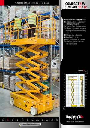 Wheeled scissor lifts Haulotte Compact 12