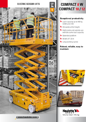 Wheeled scissor lifts Haulotte Compact 12