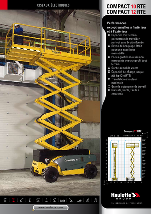 Wheeled scissor lifts Haulotte Compact 12 RTE