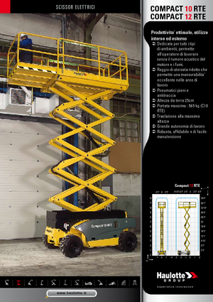 Wheeled scissor lifts Haulotte Compact 12 RTE