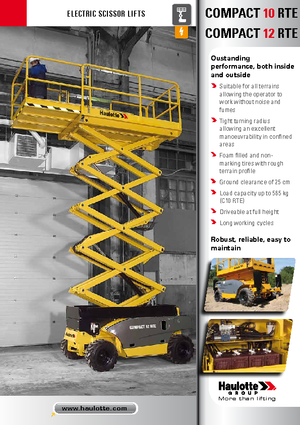 Wheeled scissor lifts Haulotte Compact 12 RTE