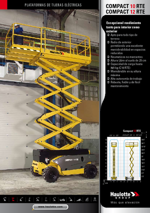 Wheeled scissor lifts Haulotte Compact 12 RTE