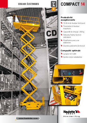 Wheeled scissor lifts Haulotte Compact 14