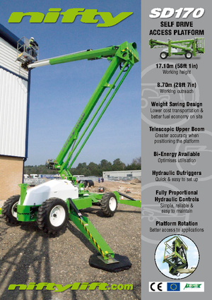 Tekerlekli Mafsall Bomlu Asansörler Niftylift Constructor SD 170