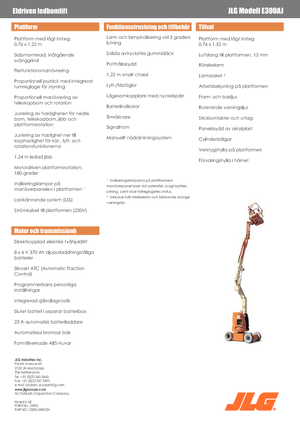 Tekerlekli Mafsall Bomlu Asansörler JLG E300AJ