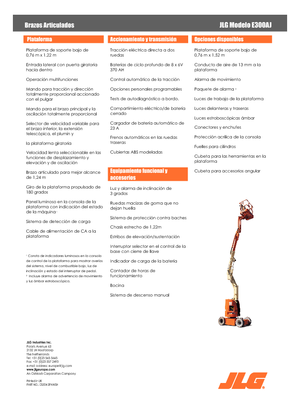 Wheeled Articulating Boom Lifts JLG E300AJ