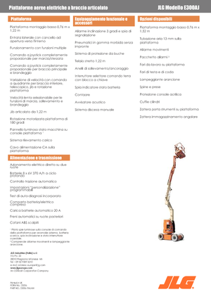 Tekerlekli Mafsall Bomlu Asansörler JLG E300AJ