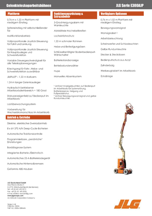 Wheeled Articulating Boom Lifts JLG E300AJP