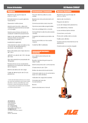 Wheeled Articulating Boom Lifts JLG E300AJP