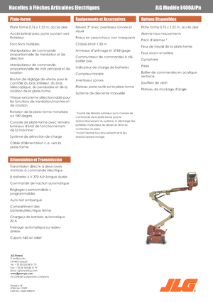 Wheeled Articulating Boom Lifts JLG E400AJPN