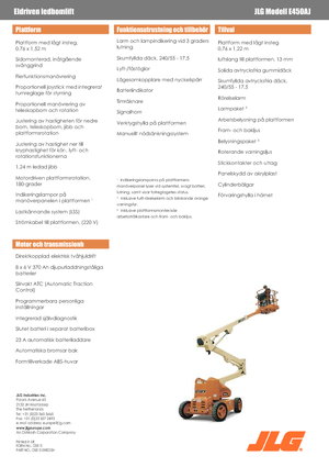 Wheeled Articulating Boom Lifts JLG E450AJ