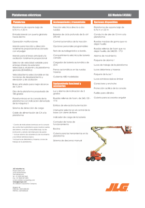 Wheeled Articulating Boom Lifts JLG E450AJ