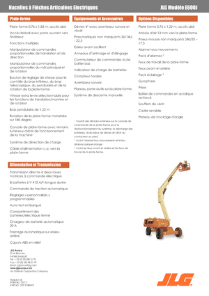 Wheeled Telescopic Boom Lifts JLG E600J