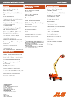 Wheeled Telescopic Boom Lifts JLG E600J