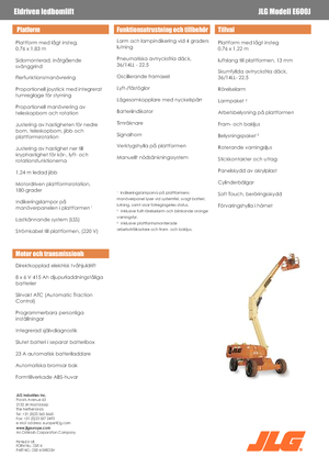 Wheeled Telescopic Boom Lifts JLG E600J