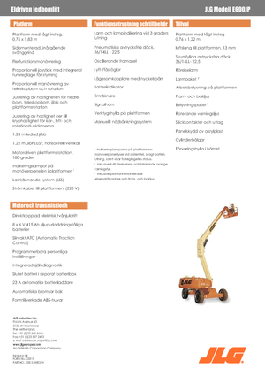 Tekerlekli Teleskopik Bomlu Vinçler JLG E600JP
