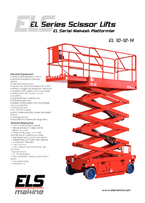 Tekerlekli makas asansörleri ELS Lift EL 12