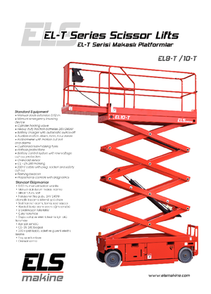 Tekerlekli makas asansörleri ELS Lift EL 10 T