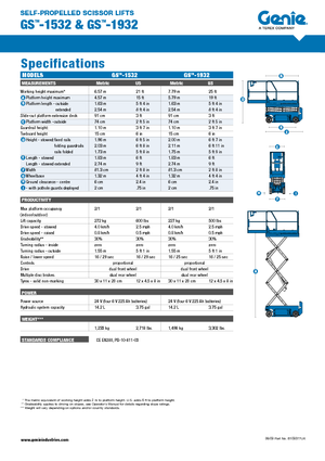 Wheeled scissor lifts Genie GS-1932 Hydraulic