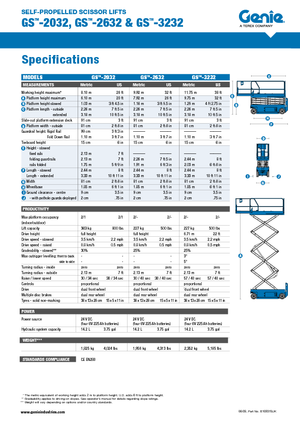 Wheeled scissor lifts Genie GS-3232 Hydraulic