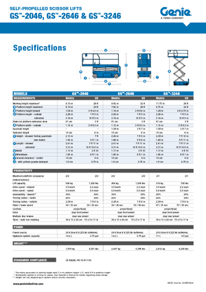 Wheeled scissor lifts Genie GS-2646