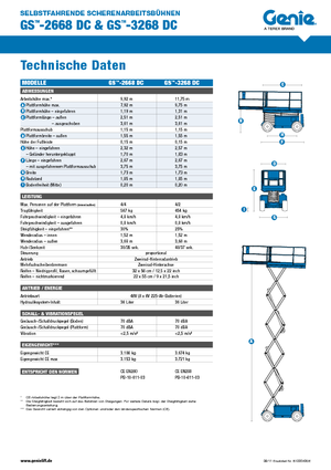 Wheeled scissor lifts Genie GS-3268 DC