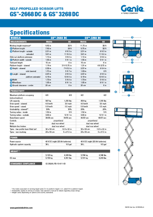 Wheeled scissor lifts Genie GS-3268 DC