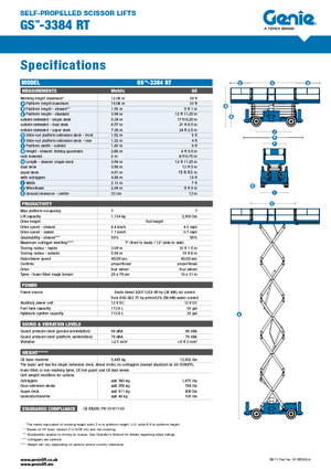Wheeled scissor lifts Genie GS-3384 RT
