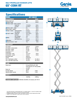 Wheeled scissor lifts Genie GS-3384 RT