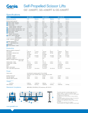 Wheeled scissor lifts Genie GS-5390RT