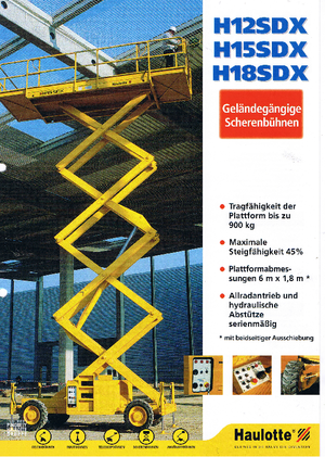Tekerlekli Mafsall Bomlu Asansörler Haulotte H 12 SDX