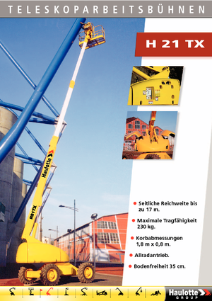 Tekerlekli Teleskopik Bomlu Vinçler Haulotte H 21 TX