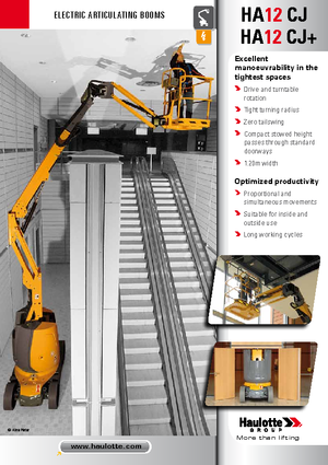 Tekerlekli Mafsall Bomlu Asansörler Haulotte HA12 CJ