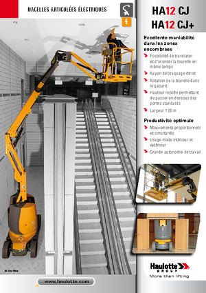 Tekerlekli Mafsall Bomlu Asansörler Haulotte HA12 CJ