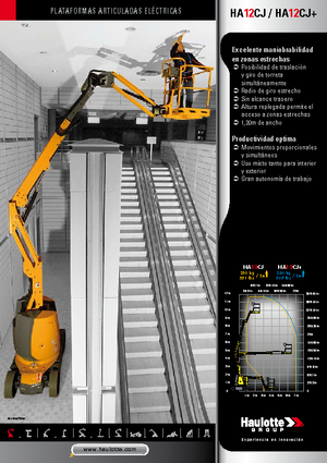 Tekerlekli Mafsall Bomlu Asansörler Haulotte HA12 CJ