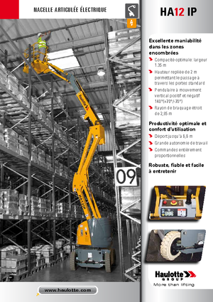 Wheeled Articulating Boom Lifts Haulotte HA12 IP