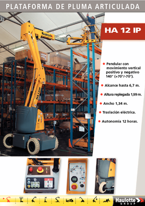 Wheeled Articulating Boom Lifts Haulotte HA12 IP